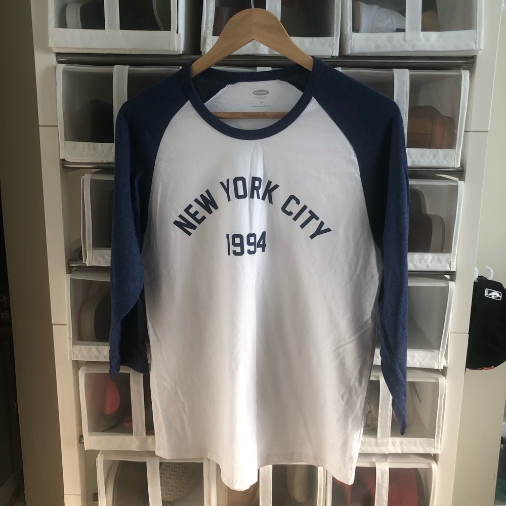 Old Navy NYC 3/4 Sleeve Raglan Baseball Tee - NWOT